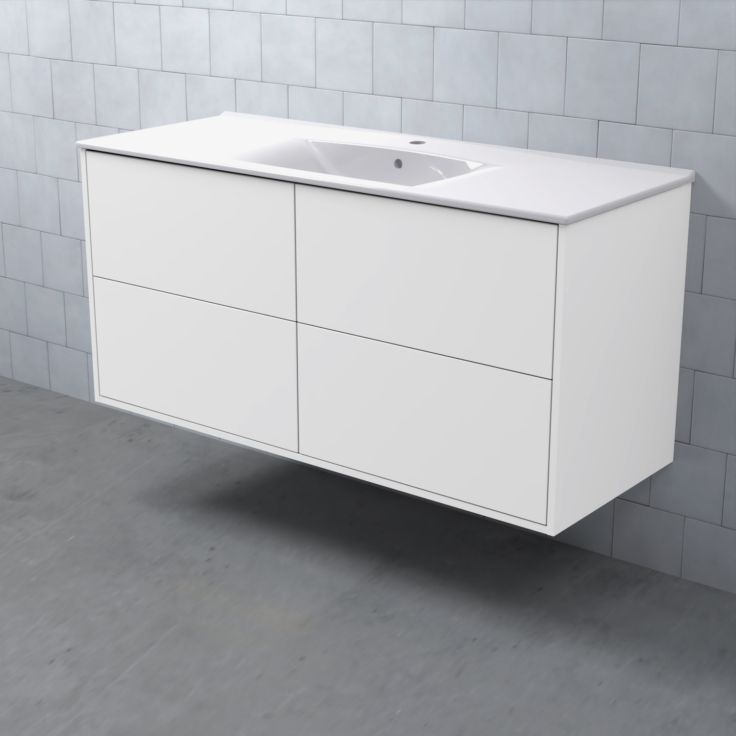 Tvättställsskåp Björbo Badrum Mejda 1200X465: Harv / Mossgrön