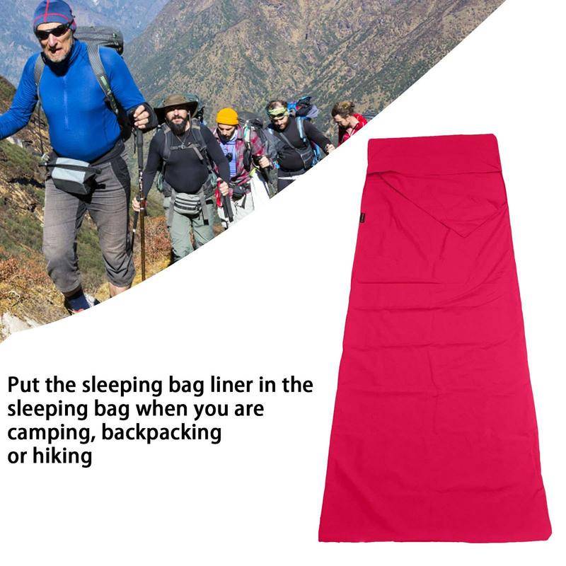 Siden Sovsäckslakan Ultralätt Utomhus Sovsäckslakan Resa Enkelt Sovsäckslakan med Kuddfodral för Backpacking