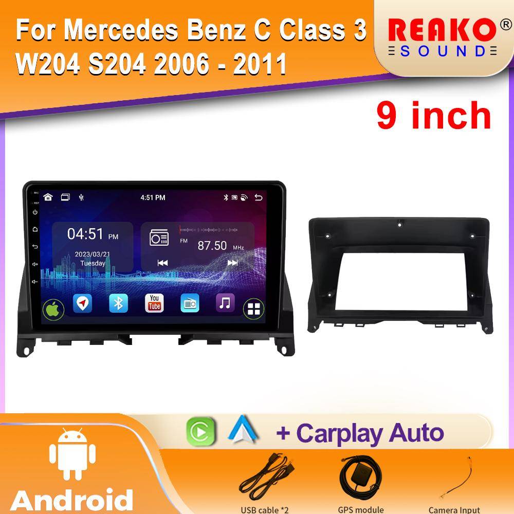 Android Bilradio Video För Mercedes Benz C-Klass 3 W204 S204 2006 - 2011 4G BT DSP Navigation GPS Multimedia Spelare 2din DVD