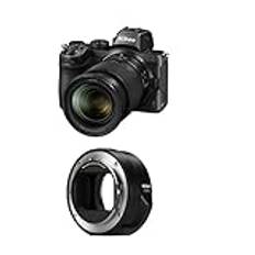 Nikon Z 5 spegellös fullformatkamera med Nikon 24–70 mm 1:4,0 S (24,3 MP, hybrid-AF med 273 mätfält, 5-axlad bildstabilisator) & NIKON FTZ II Adapter för F-objektiv till kameror med Z-Mount