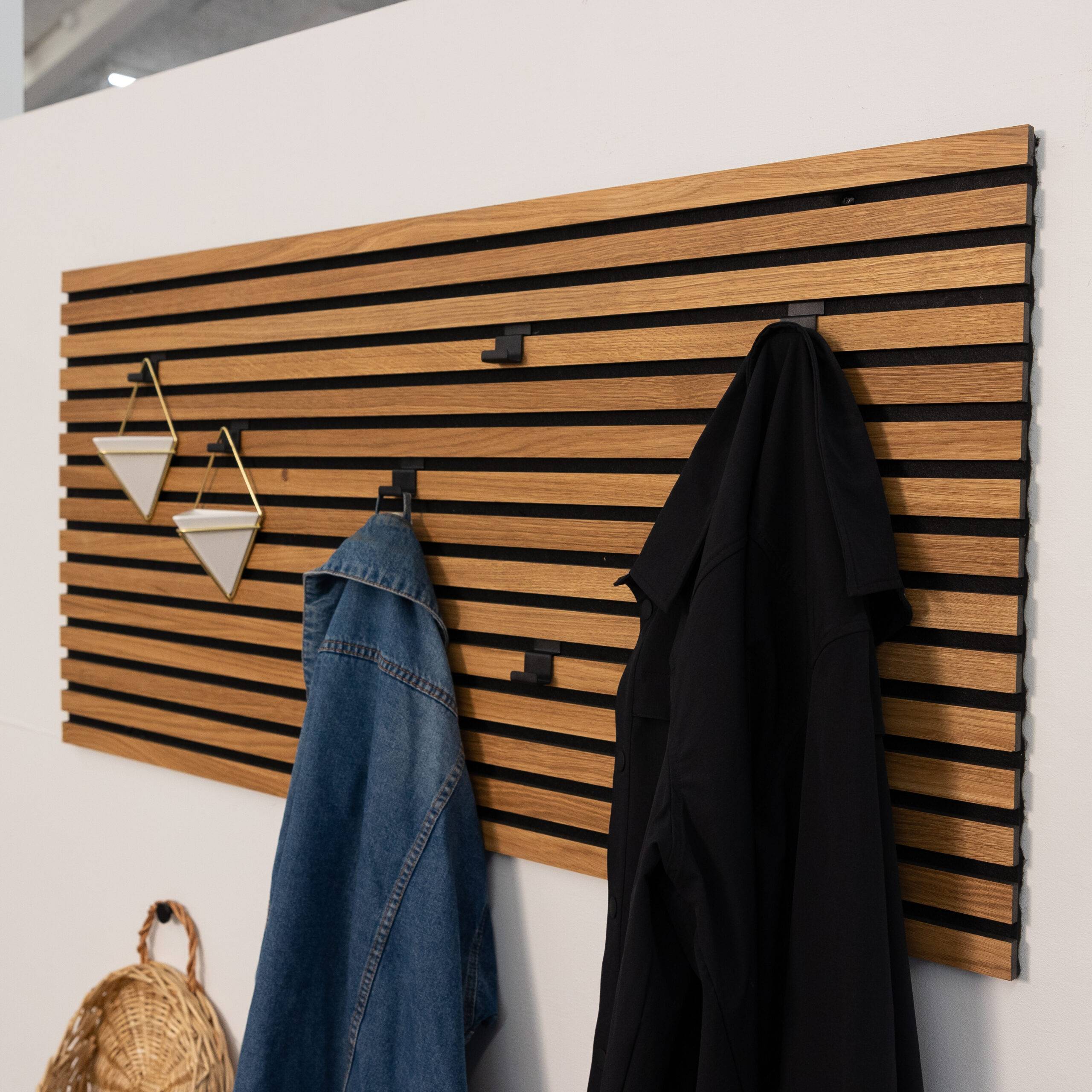 Knagrække / Knagpanel Eg Naturolie - Flere størrelser (Størrelse: 60 cm.).