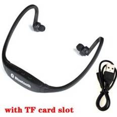 Daono s9 trådlösa hörlurar bluetooth sport musik stereo hörlurar mikrofon+micro sd kortplats - Svart