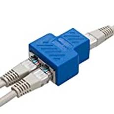 Covvy RJ45 Splitter Connector hona till hona nätverksadapter 1 till 2 honport CAT 5 / CAT 6 LAN Ethernet-kabel Dual Socket Connector Adapter (1 st, svart)