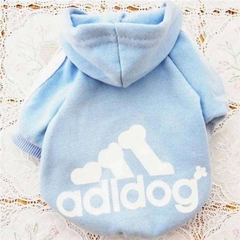 Warm Dog Hoodie - Autumn Winter Pet Coat for Medium to Large Dogs - Light Blue / M (M)