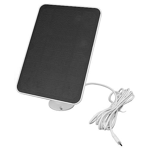 Fockety 4W 5V Solar Panel Charger for Arlo, Ring, Blink Security Camera, IP65 Waterproof Solar Panel for Camera, 360° Adjustable, Continuous Power Supply (White)