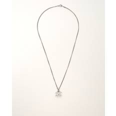 CHANEL CC Rhinestone Necklace - Silver