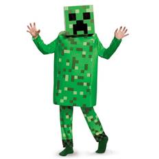 Minecraft Boy Creeper Pixel Suit, Halloween kostume til børn L