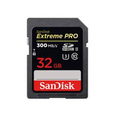 Sandisk Memory card Secure Digital 32GB Extreme Pro SDHC UHS-II U3 C10 300MB/s