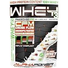 ALPHAPOWER FOOD® 100 % ren CFM vassleprotein isolerat proteinpulver, 1 kg blåbär ostkaka 3 bioteknisk utan aspartam, utmärkt löslighet och BCAA, vassle helst från beteshållning