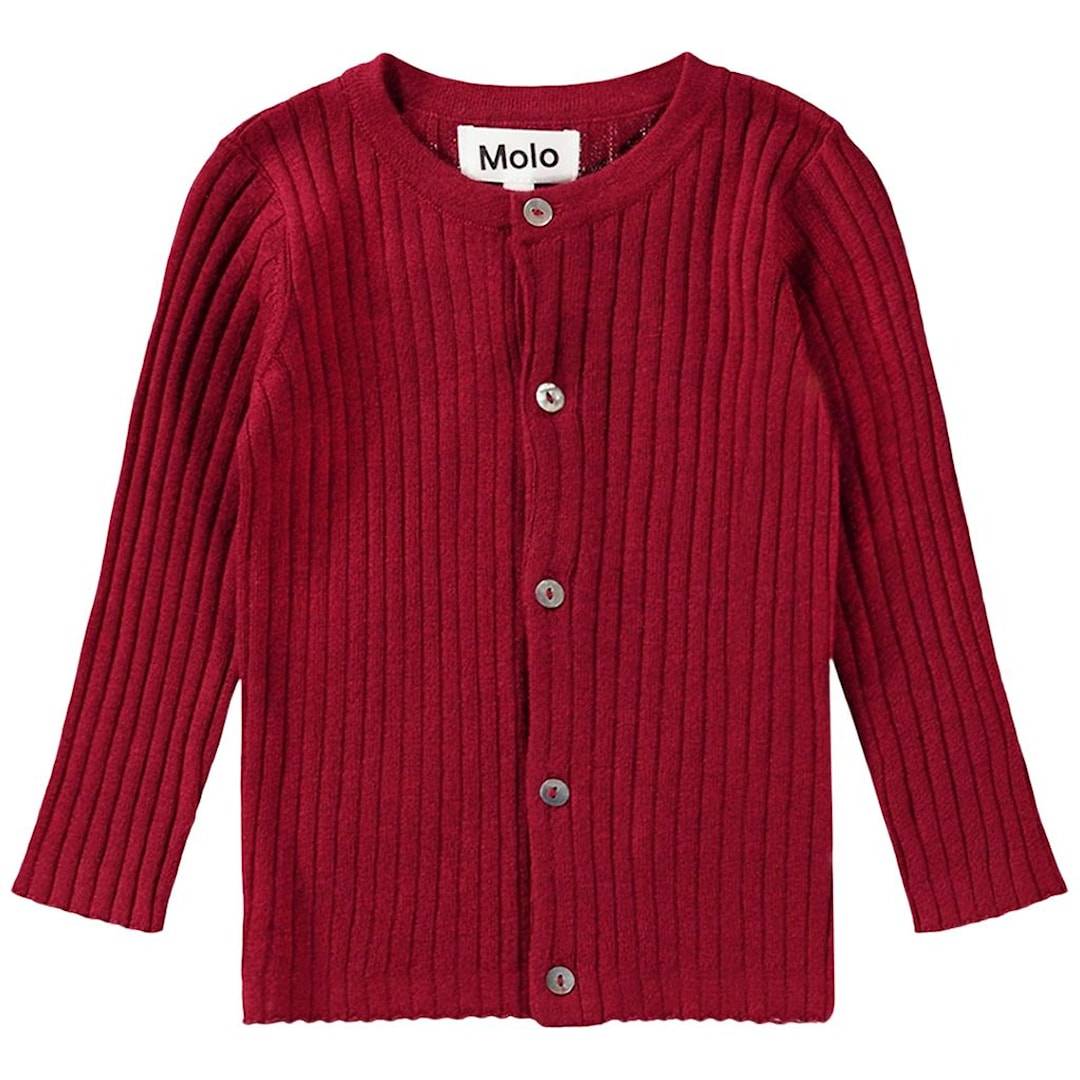 Molo Georgette Cardigan Velvety 74 cm Rød 74 cm Drenge, Piger