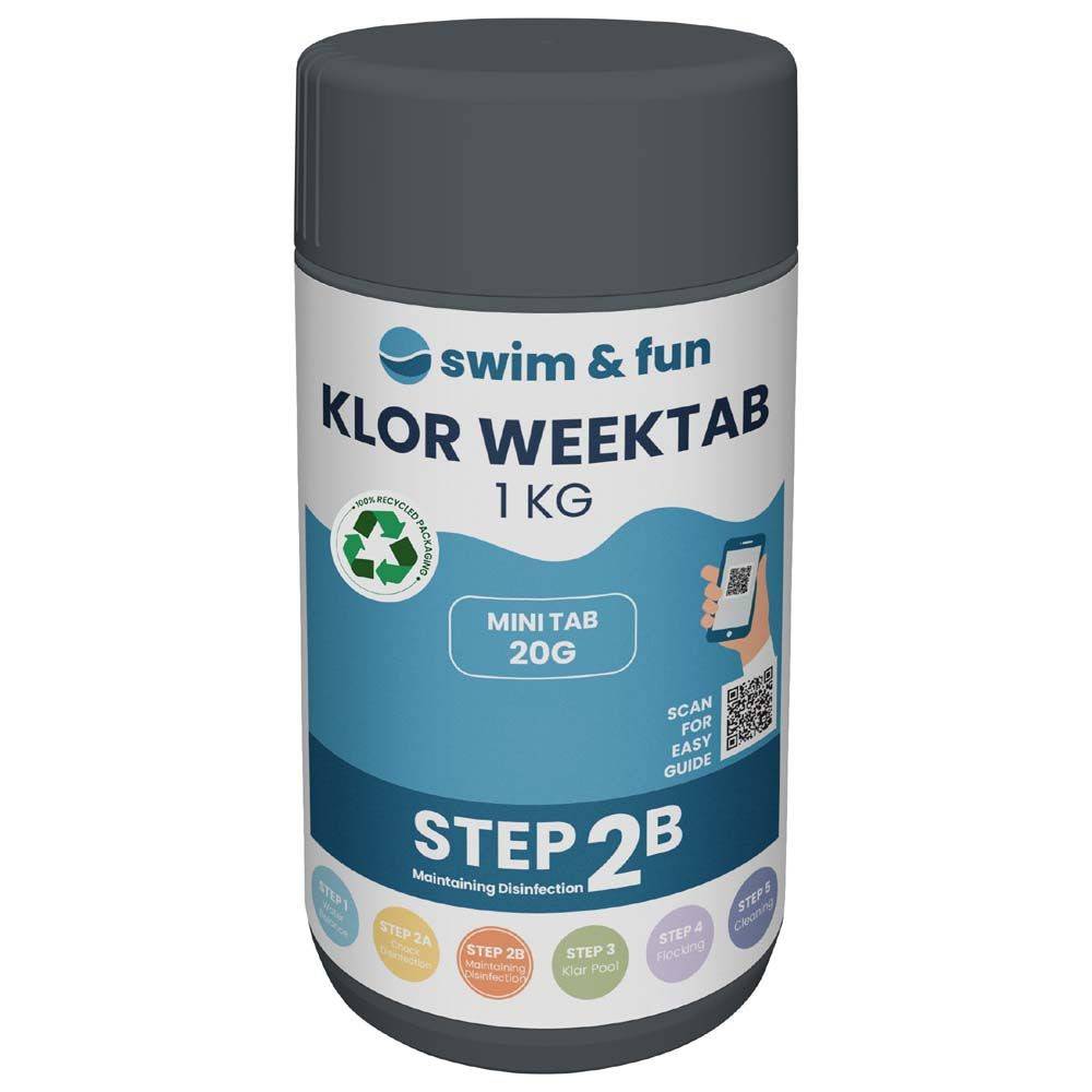 Langsomklor 20gr tablet 1 kg weektab Swim & Fun 1729
