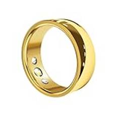 Smart Ring Fitness Ring Pulsmätare Sömnmätare Blodsyre Stegräknare Kalorier Stegräknare Fitness Tracker Health Ring IP68 Vattentät Smart Ringar For Män Kvinnor(Gold,22#)