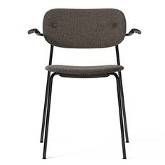 Audo Copenhagen Co Chair fully upholstered with armrest Black Doppiopanama - T14012/001