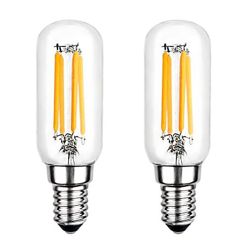 Akynite LED-lampa för köksfläkt T25 E14 4W kall vit 6 000 K, 400 LM, motsvarande huvlampa 40 W E14, LED-rörformig glödlampa, för fläktkåpa, icke-dimbar, 2 st