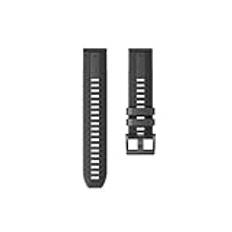 QuickFit 22 mm klockband passar for Garmin MARQ Gen 2/Epix Silikonrem passform for Garmin Approach S70 47 mm/Forerunner 965 955 armband (Color : Style 1 Black, Size : For Garmin Fenix 5)