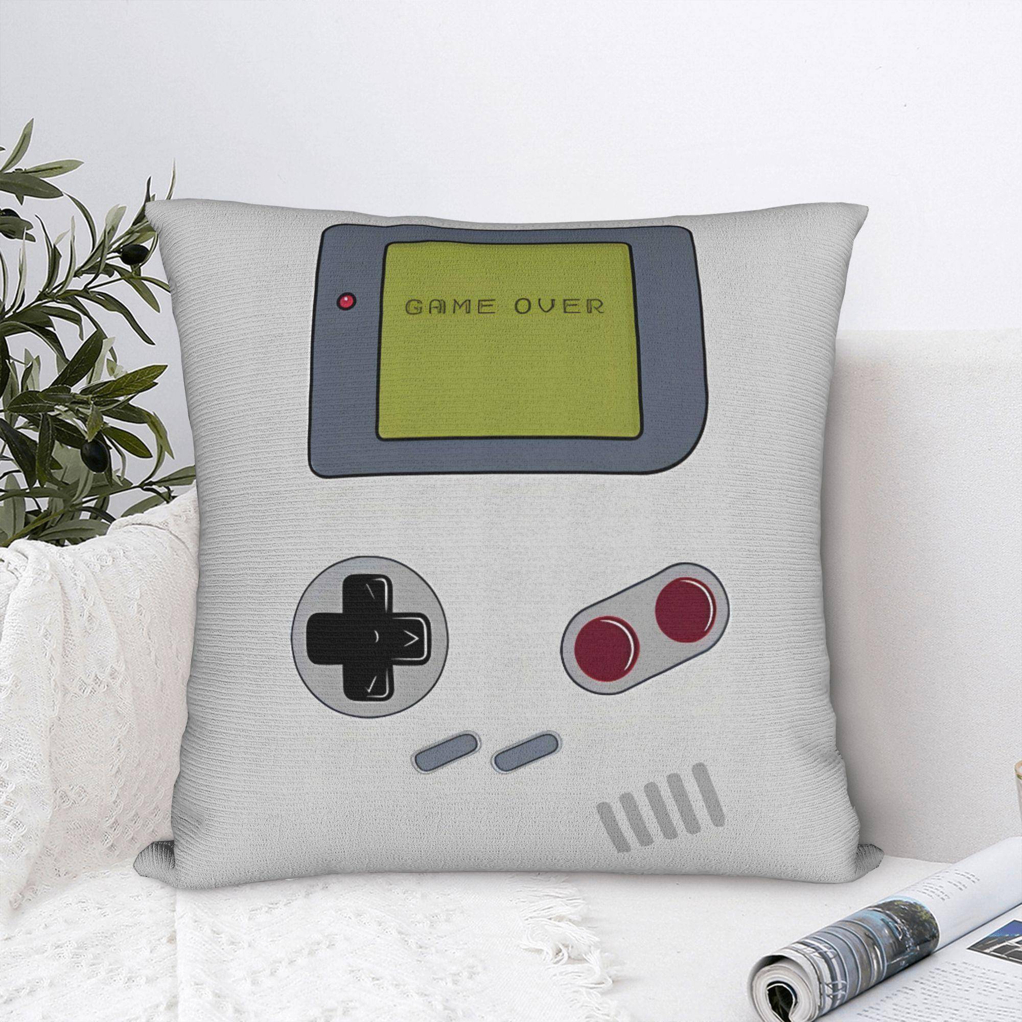 Retro Spelkonsol Kuddfodral, Vintage Spelare Kuddfodral, Pixelkonst Heminredning för Soffa Sovrum Vardagsrum Gåva