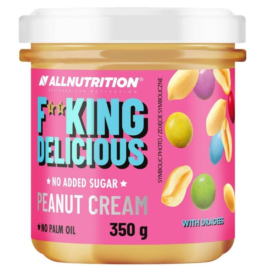 Allnutrition - Fitking Läckert Jordnötssmör med Drageer, 350g