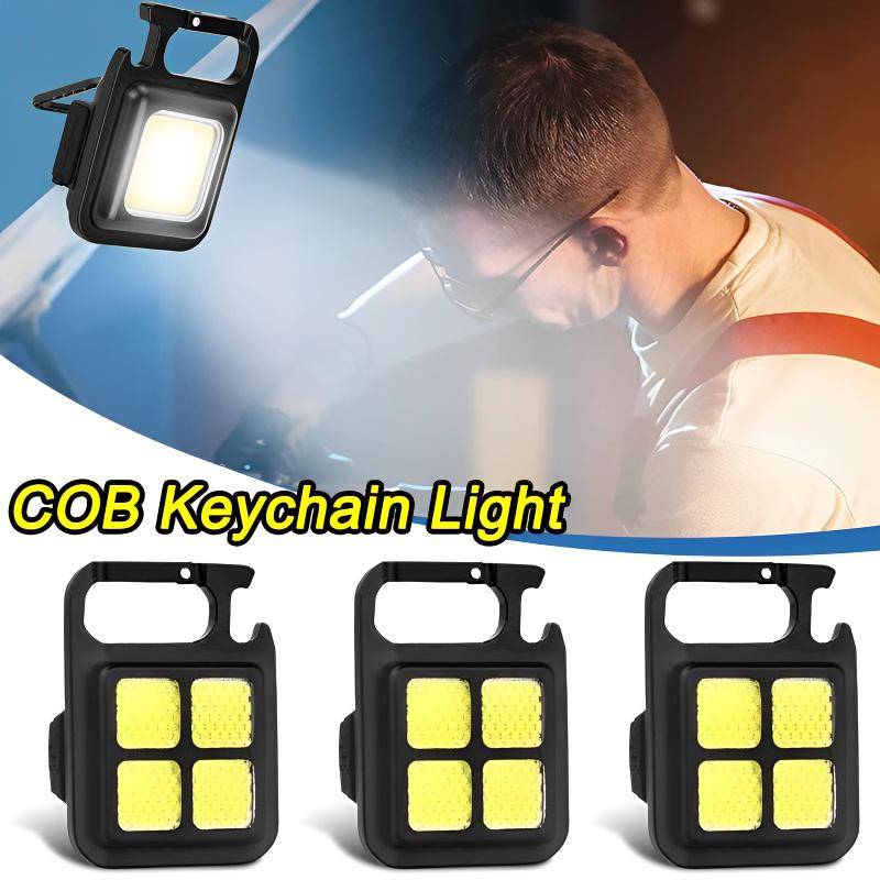 Ny multifunktionell mini USB ficklampa laddningsbar ficklampa COB magnetisk arbetslampa LED nyckelring utomhus camping, fiske, cykling, promenader