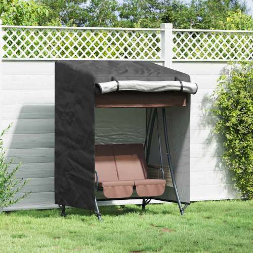 Skydd för utomhusgunga Svart 120 x 90 x 155 cm 210D Oxford Tyg