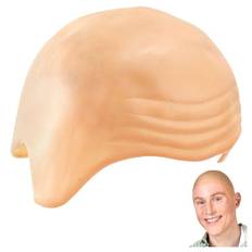 GWAWG Skallig latex peruk för vuxna peruker med skalligt huvud peruk kostym tillbehör, Beige