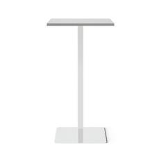 Ståbord Kvadrat, Storlek 60x60 cm, Bordsskiva Mörkgrå, Stativ Polerat stål