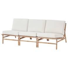 TVARÖ 3-sits modulsoffa, utomhus, brun/Frösön/Duvholmen beige