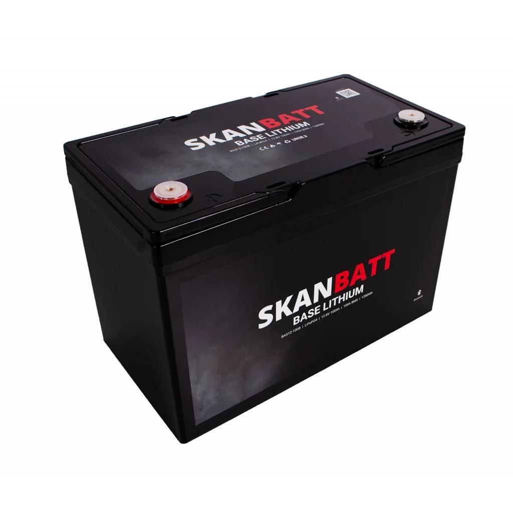 Skanbatt BASE LiFePO₄ 12V 100Ah 100A BMS Bluetooth