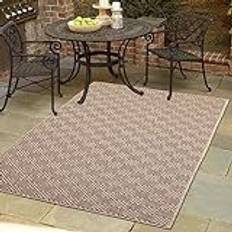 Teppich-Traum Inomhus- och utomhusmatta, diamantmönster, robust, modern, altan, balkong, trädgård, väderbeständig, juteutseende, 200 x 290 cm