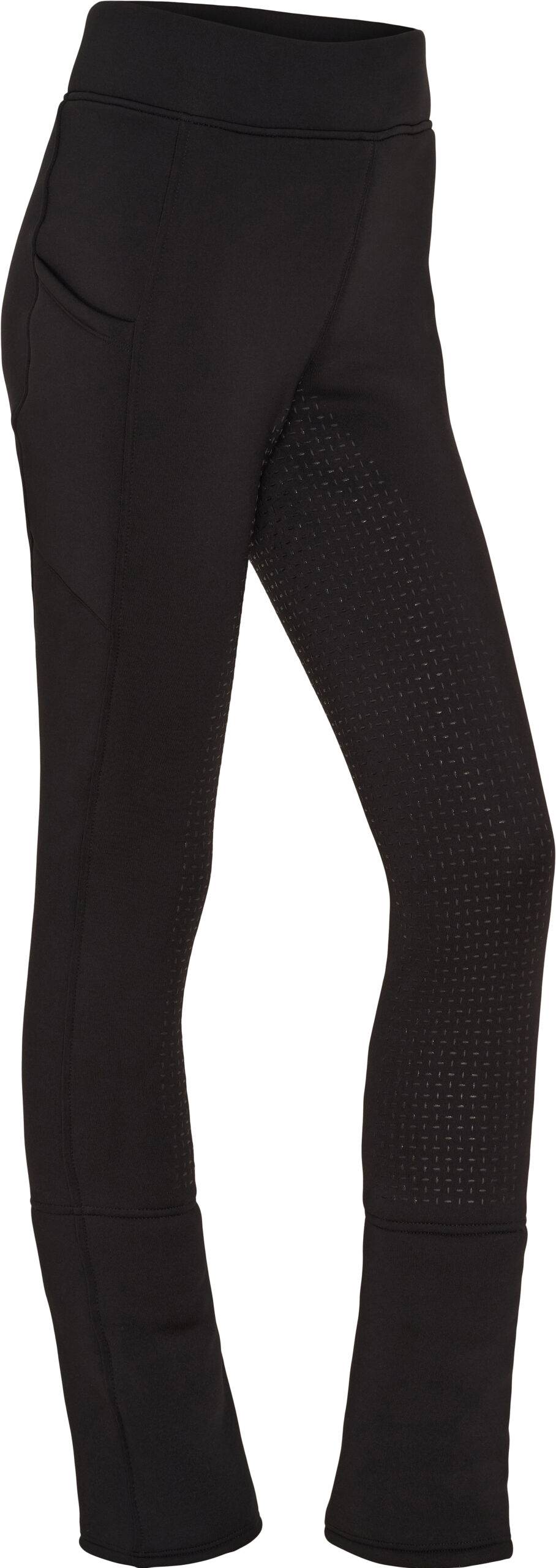 Equipage Austin fleece jodhpurtights, helskodd grip - Svart , XX-Small