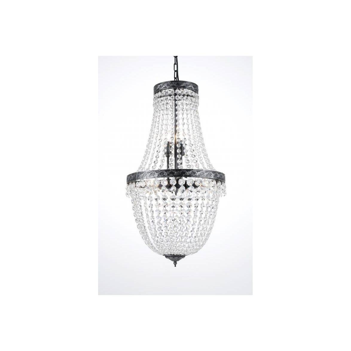Norrsken Design Kristallkrona Morsamt Stor Antiksilver 40cm