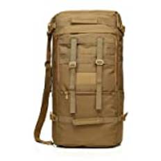 Taktisk strid kamouflage väska utomhus sport pack vandringsryggsäck ryggsäck Molle 60 L ryggsäck, SOLBRÄNNA, Medium
