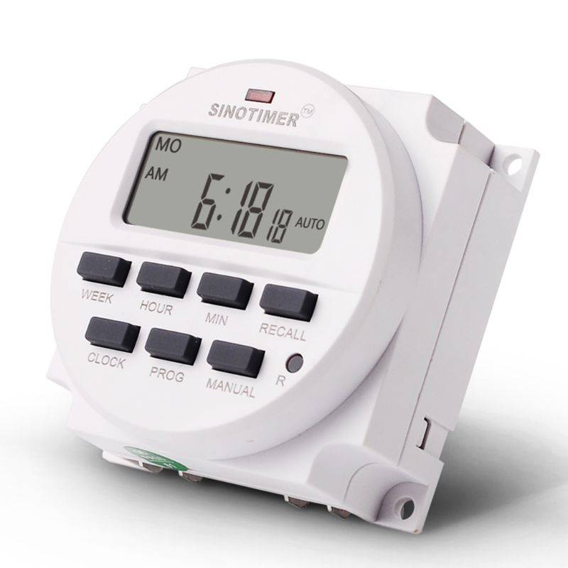 Stor lcd digital 220v programmerbar timerbrytare med nedräkningstidsfunktion d2td - Dc 12v