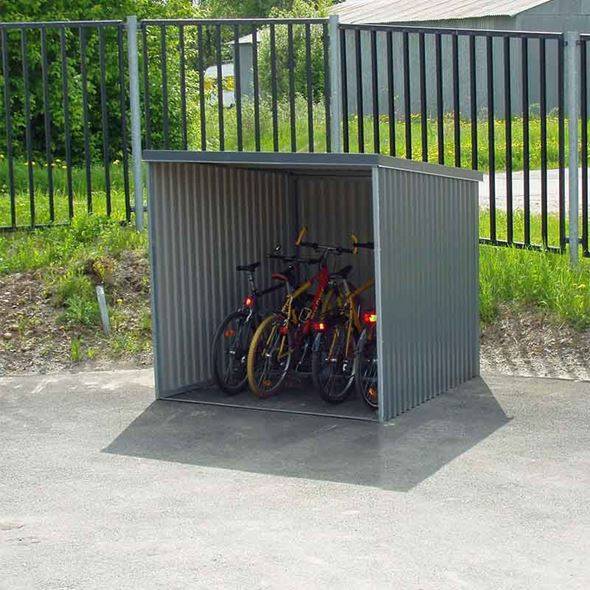 Cykelskjul Verena, med 5 platser, längd 2100 mm