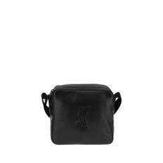 Saint Laurent, Väska, Herr, ONE Size, Läder, Cube Axelväska med YSL Logo - black (ONE SIZE)