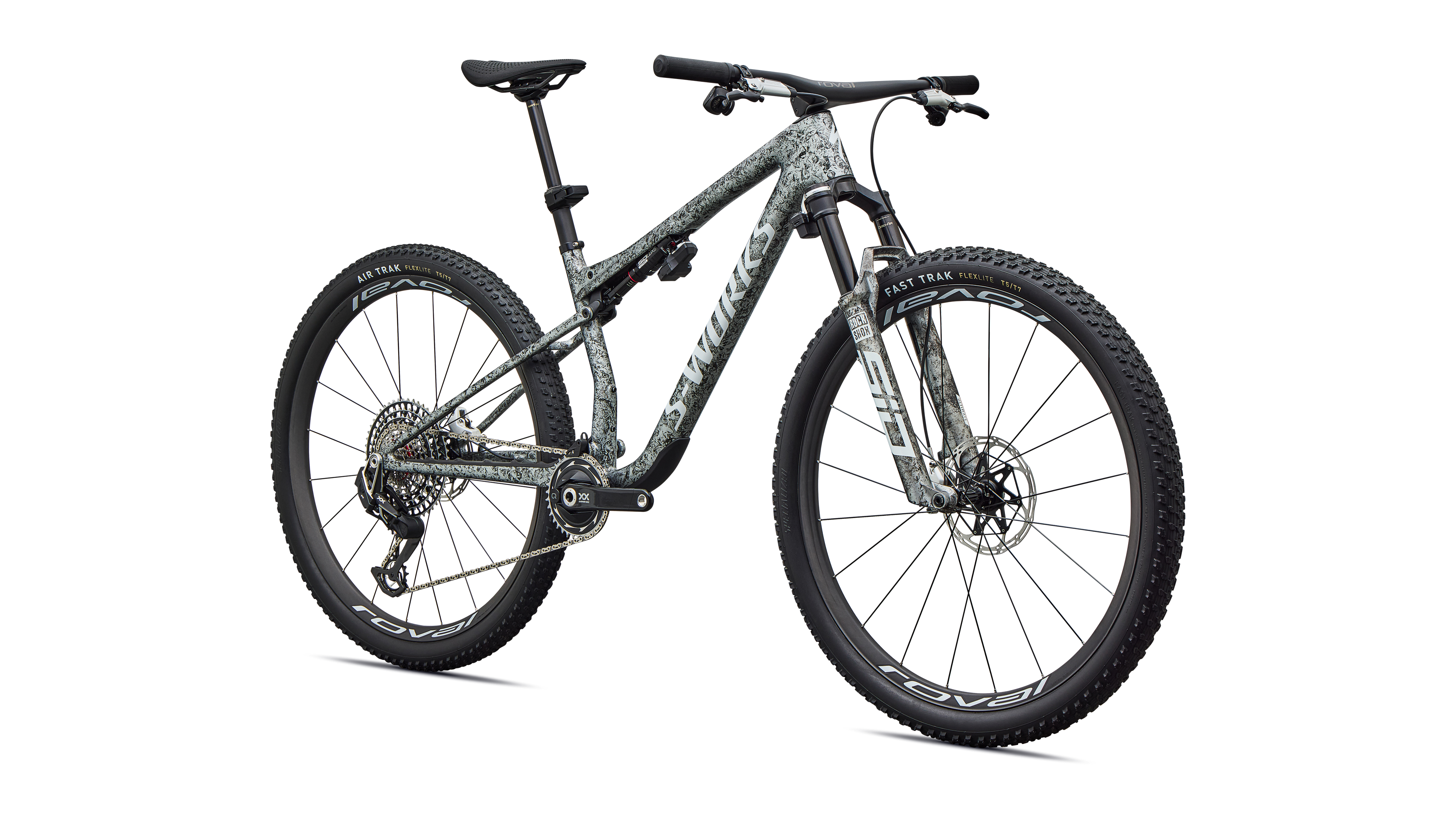 Specialized Cykel, Epic 9 S-Works, Gloss Metallic Obsidian Multi Color Dry Impasto/ Metallic White Silver