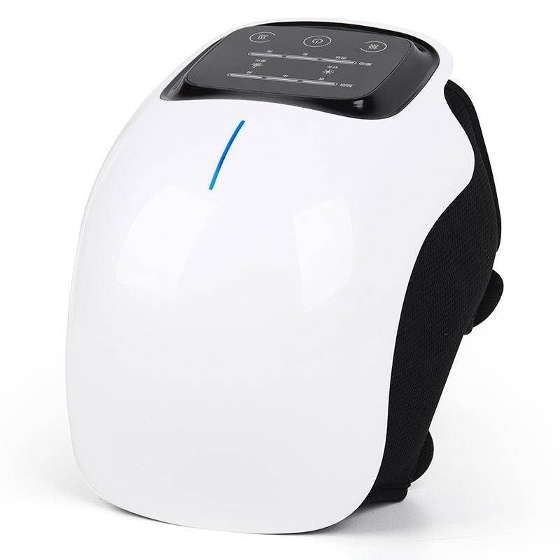 Knämassagerare Infraröd Värme och Vibration Smärtlindring för Knäet vid Svullnad Stela Leder Sträckta Ligament och Muskelskador vit