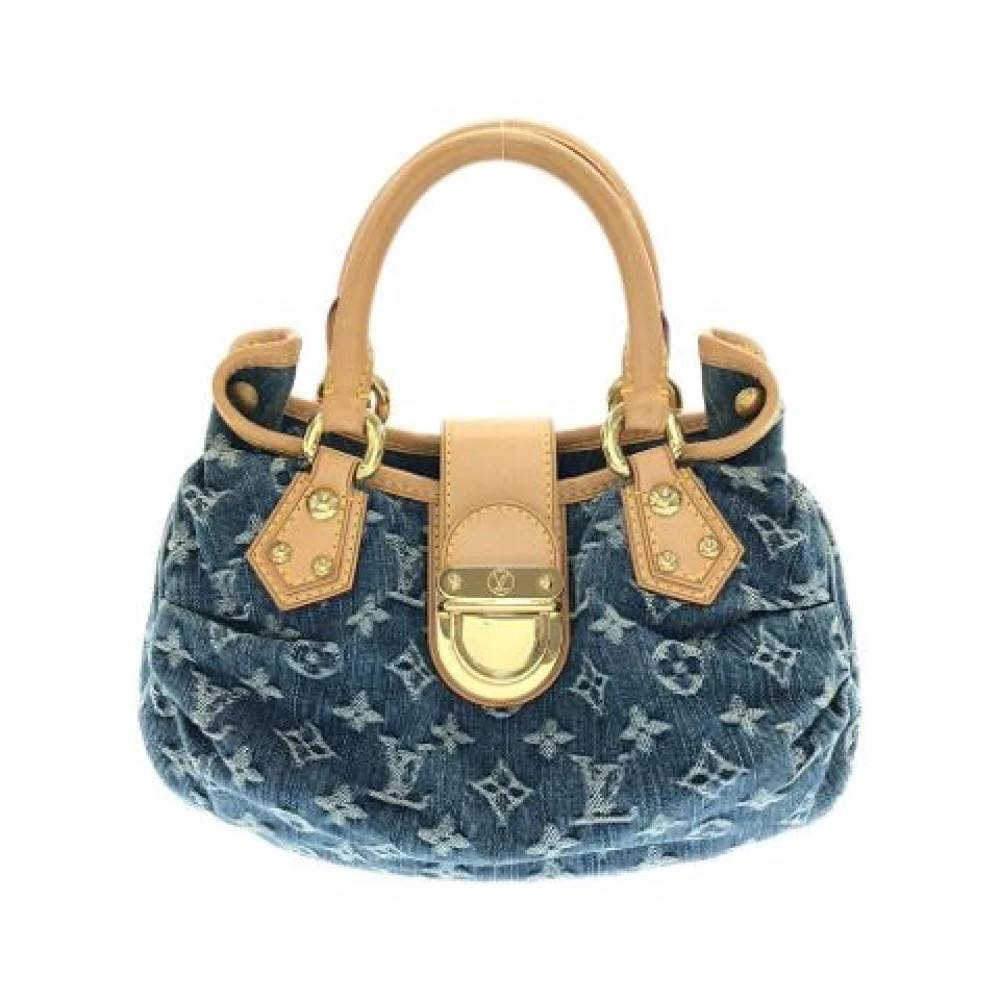 Louis Vuitton Vintage Pre-owned Monogram Denim Håndtaske - Vintage - Dame - Blå - ONE SIZE - Denim