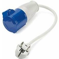 Zexum 16A Blue Female - White Schuko, 0.2m 1.5mm White Lead