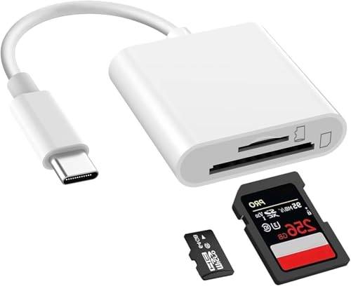 USB C SD-kortläsare, typ C SD kortläsare USB C med SD/micro SD-kortadapter, kortläsare minneskortläsare för Phone 15, Mac, Pad Pro Air 2020/2021, Galaxy S21/S22/S23, Xiaomi