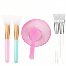 Face Mask Mixing Bowl Set, 6 In 1 DIY Facemask Mixing Tool Kit With Facial Mask Bowl Stick Spatula Silicone Face Mask Brush & Soft Face Brushes