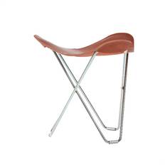 Cuero Pampa Flying Goose Taburet - Krom stel - Oak