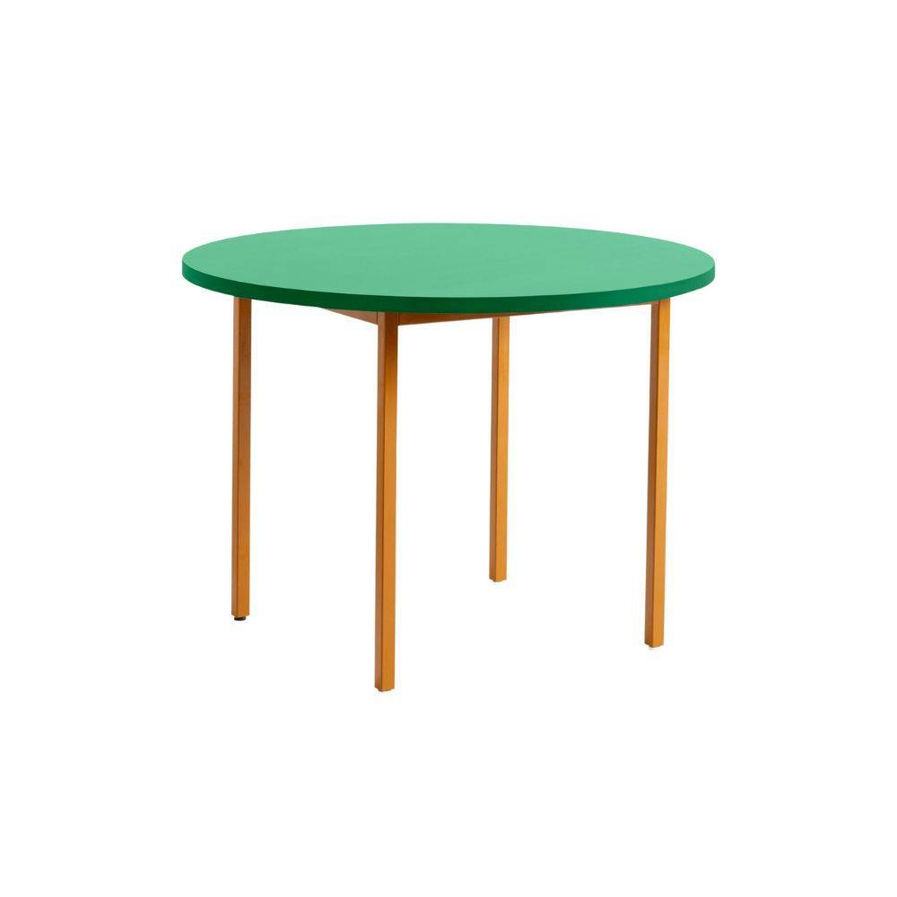 HAY Matbord i två färger (Ø105 cm) Matbord Ochre & Green Mint