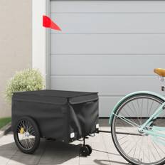 vidaXL cykelanhænger 30 kg jern sort