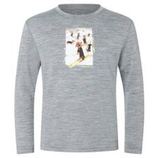 super.natural Kid's Dachshund Party L/S Merino undertøj Børn størrelse 104 farve grå