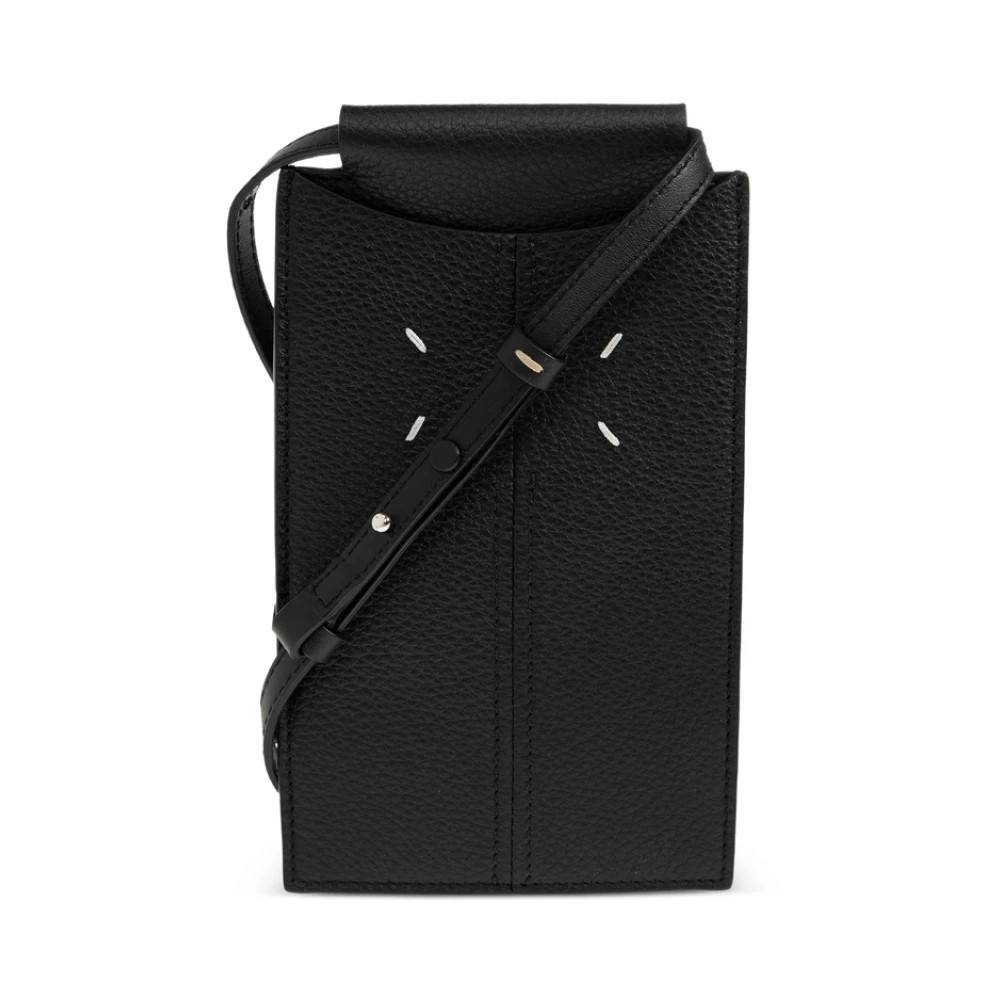 Maison Margiela Four-stitch Pebbled Leather Crossbody Bag - Accessories - Dame - Sort - ONE SIZE - Uld