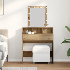 vidaXL Sminkbord artisan ek 80 x 41 x 144,5 cm Konstruerat trä