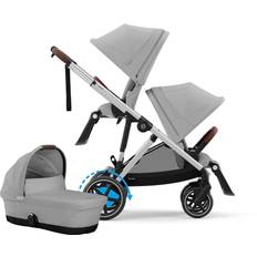 Cybex e-Gazelle S Syskonvagn inkl. Liggdel, Stone Grey/Silver