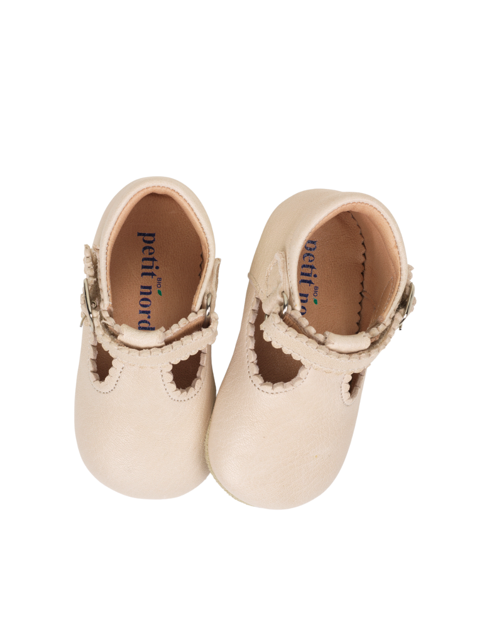 Baby Scallop T-bar - Cream - 18