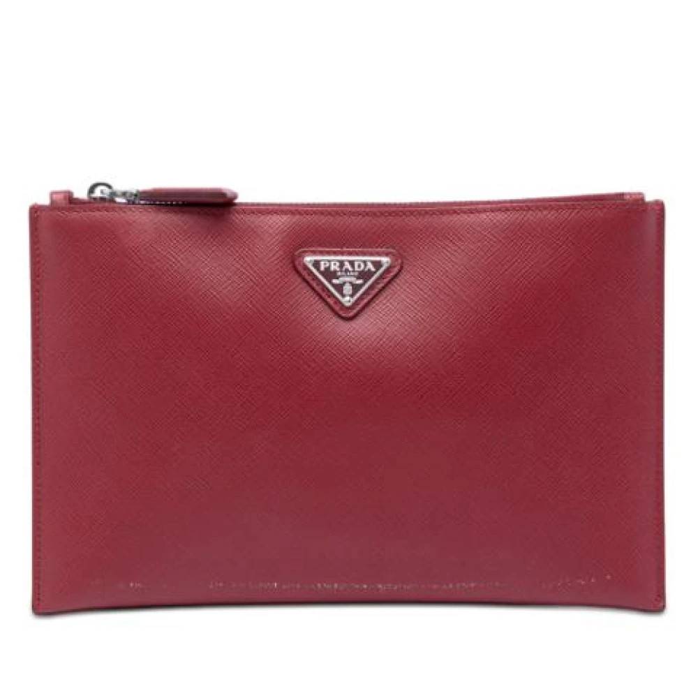 Prada Vintage - Pre-owned Saffiano Clutch Vintage - Dam - ONE Size - Läder
