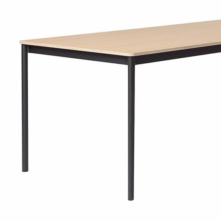 Muuto Base Matbord Eketrsfiner/Krydsfinr/Svart 250 x 90 cm